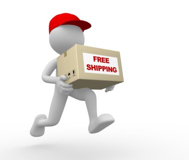 Paket ile çalışan kişi