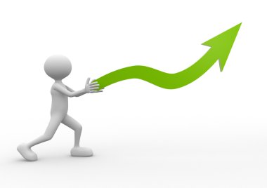 Ok yukarı iterek adam