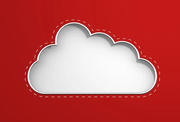 붉은 구름 아이콘 — 스톡 사진