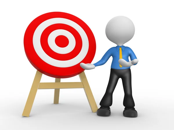 Person with round target — Stock Photo, Image