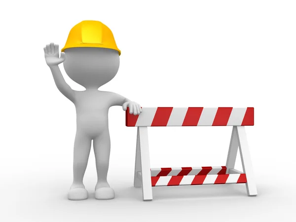 Person and under construction — Stock Photo, Image
