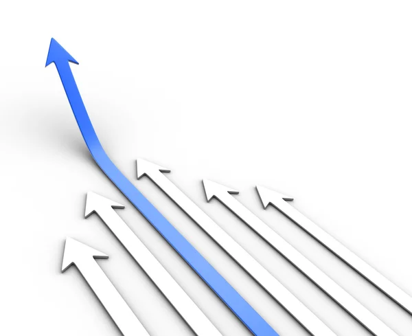 3D šipky, koncept úspěchu — Stock fotografie