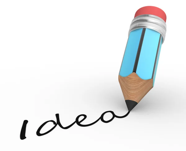 En penna och ordet idén — Stockfoto