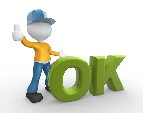 Persona que muestra signo OK — Foto de Stock