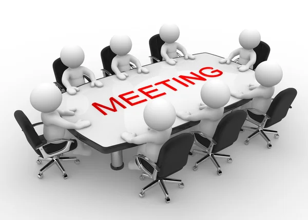 Businessmen at a conference table — Stock Photo, Image