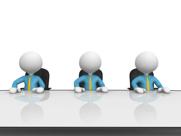 Persone sedute al tavolo delle conferenze — Foto Stock