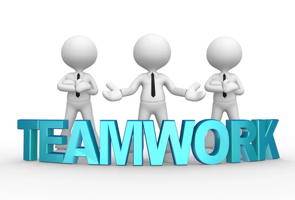 Men with word teamwork — Stock Photo, Image
