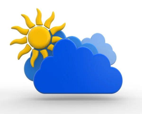 Sun with cloud — Stock Photo, Image