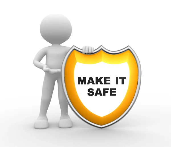 Shield. Make it safe — Stock Photo, Image