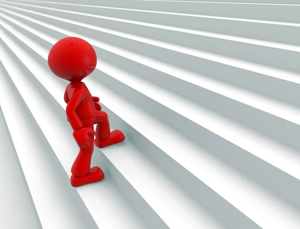 Person climbing stairs — Stock Photo, Image