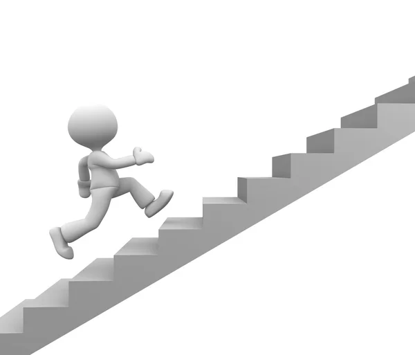 Person running stairs — Stock Photo, Image