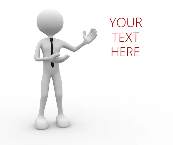 Person and text place — Stock Photo, Image