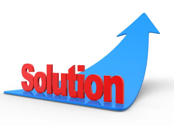 Arrow and word " solution" — Stock Photo, Image