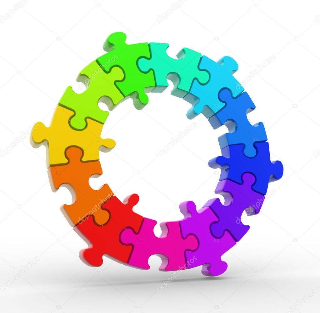 Colorful puzzle chart wheel Stock Photo by ©orlaimagen 62066049