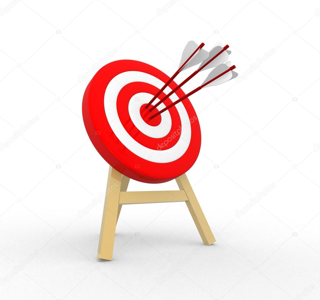 3d target and arrows 