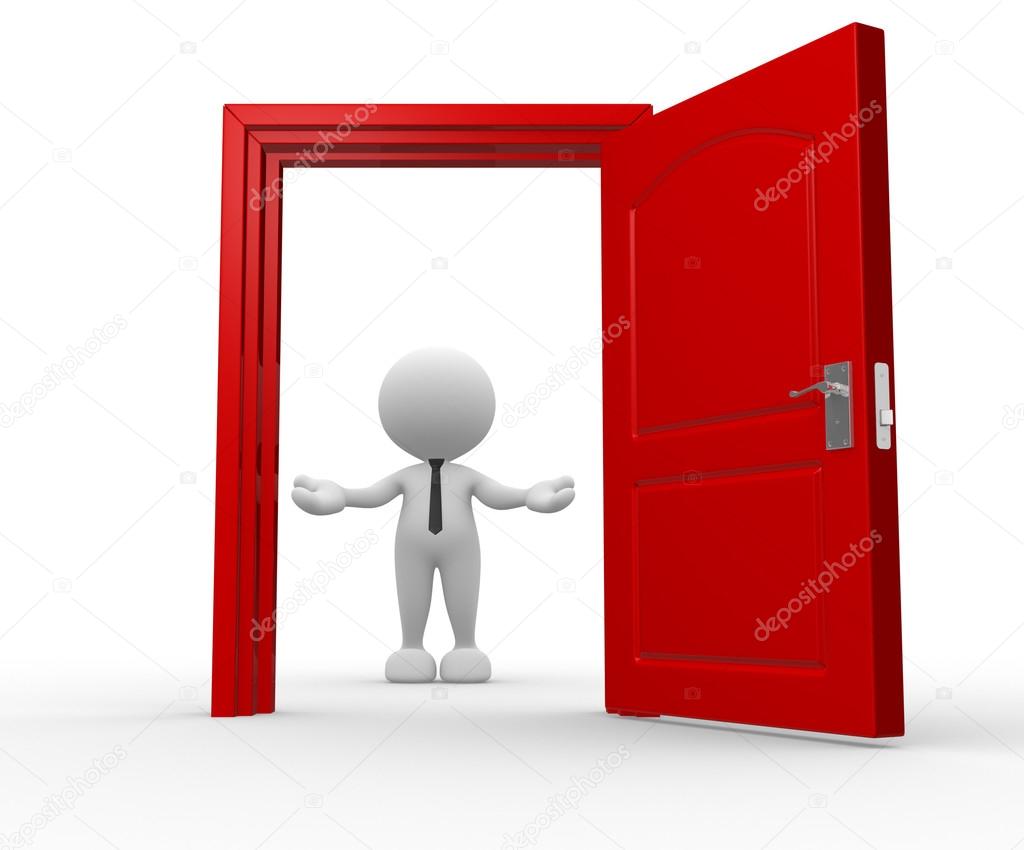 Businessman and an open door — Stock Photo © orlaimagen 62067347