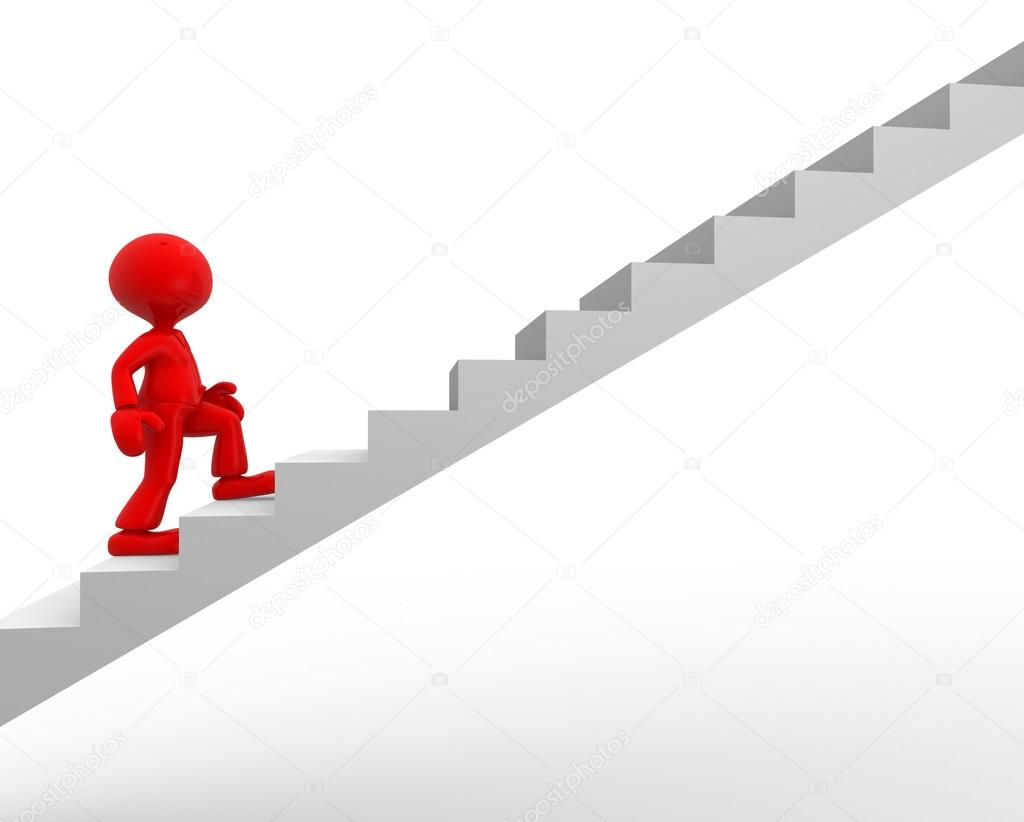 Imágenes: persona subiendo escalones | persona subir escaleras — Foto