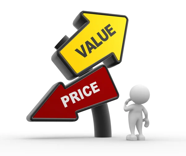 Värde eller pris — Stockfoto