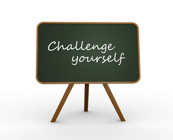 Blackboard and text Challenge yourself — Stock Photo, Image