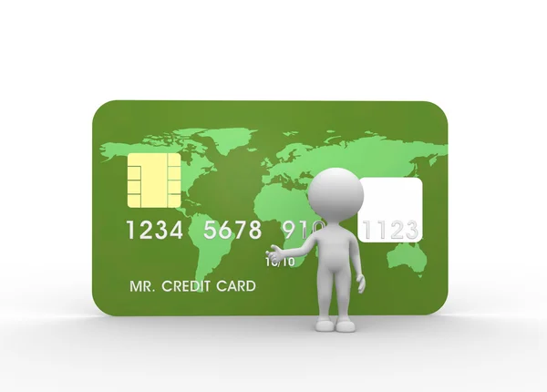 Kreditkarte und Erdkugel — Stockfoto