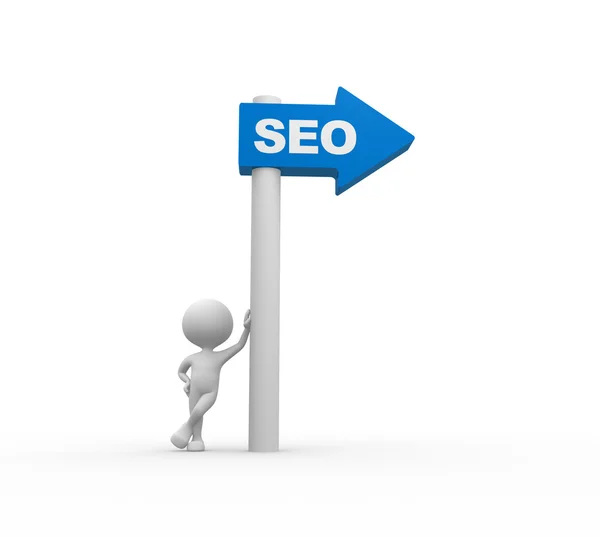 SEO concept and arrow — Stock Photo, Image