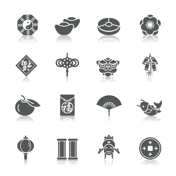 Chinese New Year Icons — Stock Vector