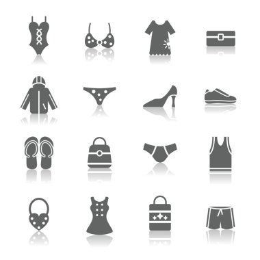 Clothing and Accessories Icons clipart