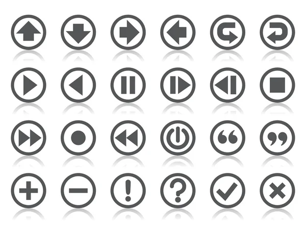 Panneau de contrôle icônes — Image vectorielle
