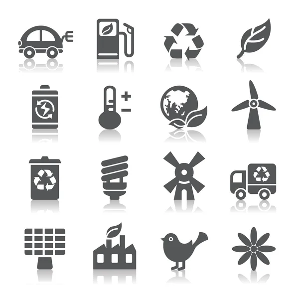 Iconos de protección ambiental — Vector de stock