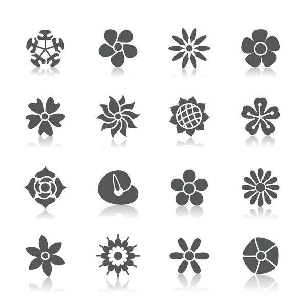 Flowers Icons — Stock Vector