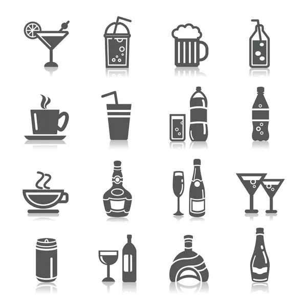 Iconos de bebidas — Vector de stock