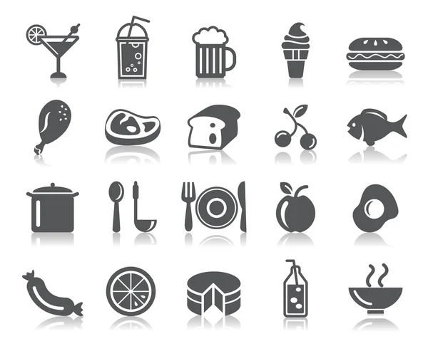 Icônes de nourriture et boissons — Image vectorielle
