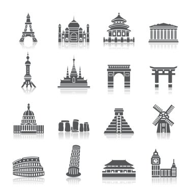 Famous Scenic Spots Icons clipart