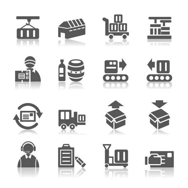 Iconos de Logística y Transporte — Vector de stock