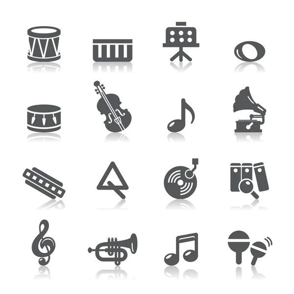 Iconos de música — Vector de stock