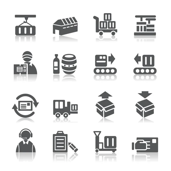 Logistics and Transport Icons Royalty Free Stock Illustrations