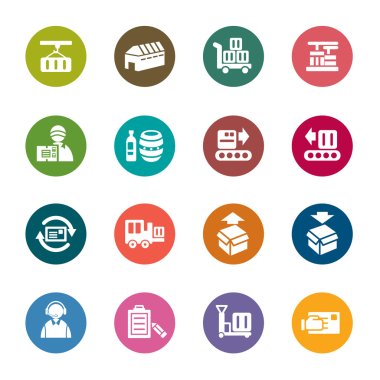 Logistics and Transport Color Icons