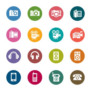 Fotoğraf ve ses rengi simgeler