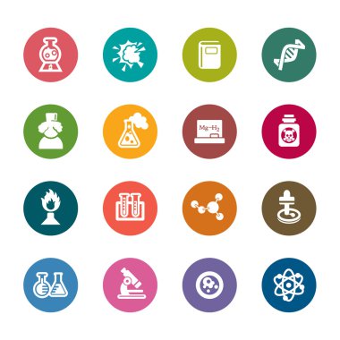 Bilim ve kimyası renkli simge