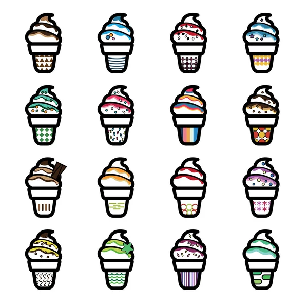 Ice Cream Icons — Stock Vector