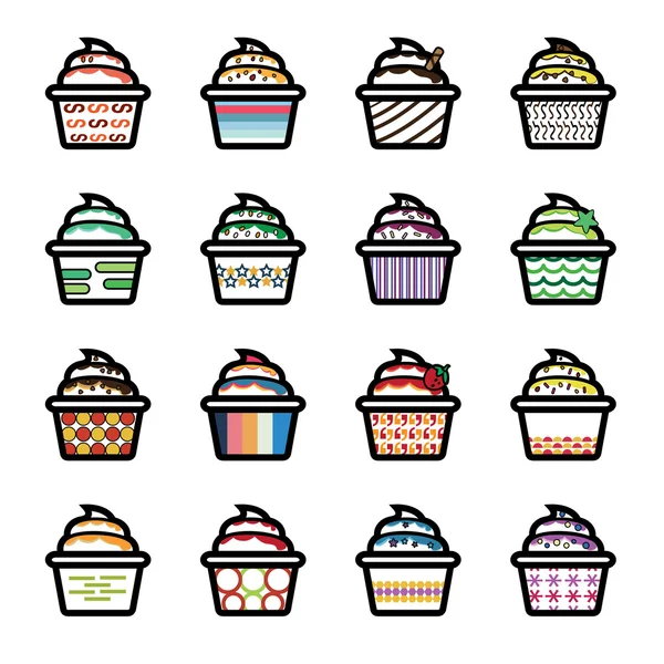 Ice Cream Icons — Stock Vector