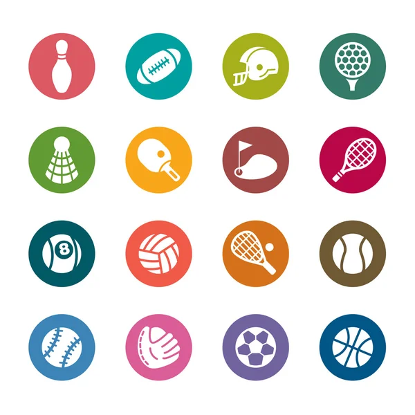 Sport Color Icons — Stock Vector