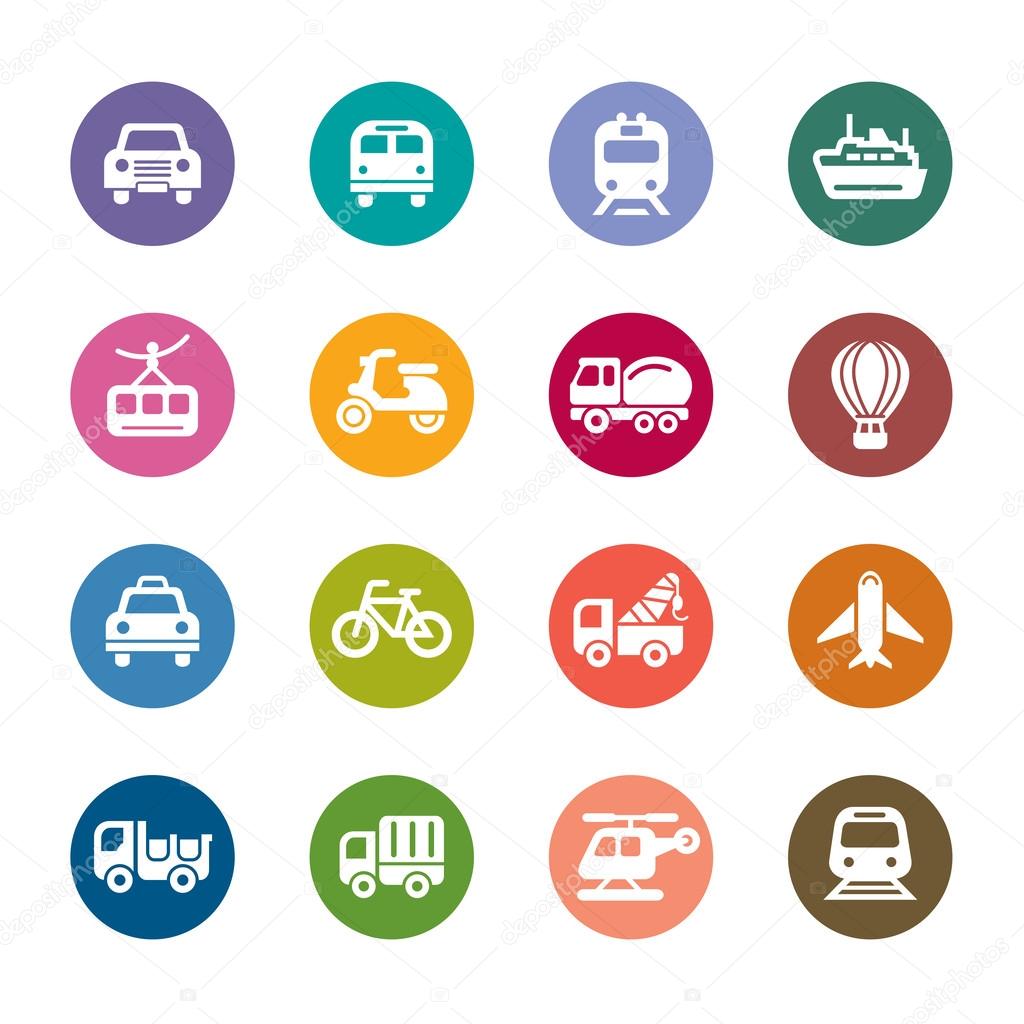 Transportation Color Icons