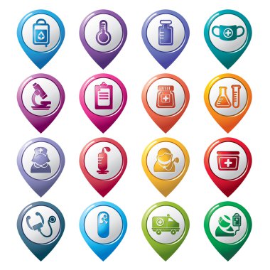 tıbbi işaretçisini simgeler