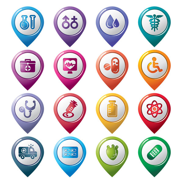 Иконы с медицинскими указателями
