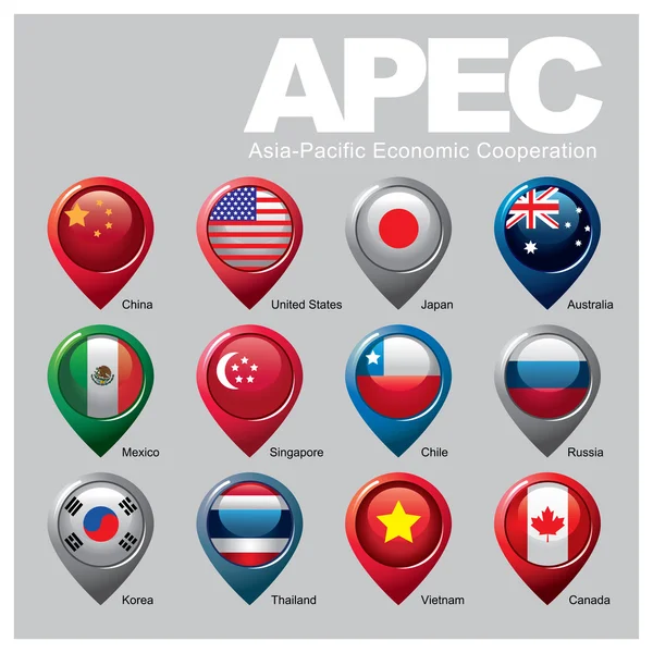 Membros da APEC - Parte I —  Vetores de Stock