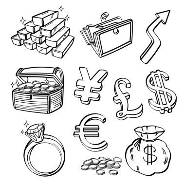 Financial & Currency Icon Set clipart