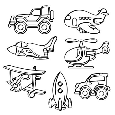 Transportation Toys Collection clipart