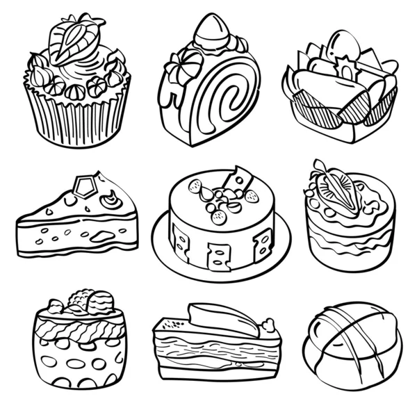 Baking and Dessert Collection — Stock Vector