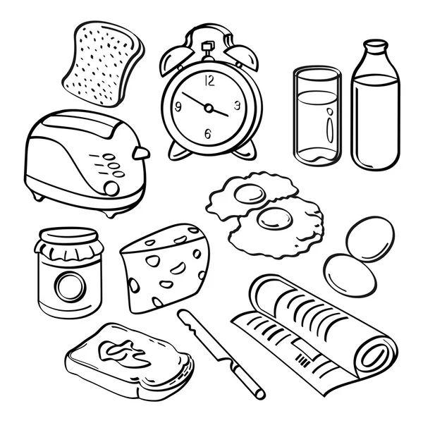 Petit déjeuner collection — Image vectorielle